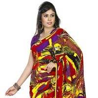 Picturesque Printed Casual Wear Faux Georgette Saree 4011b