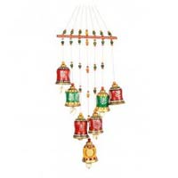 Terracotta Handpainted Bell Hanging