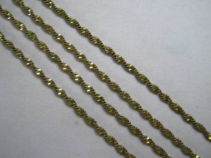 Antique Brass Herringbone Twist Chain