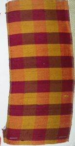 Burgundy Gold Plaid Fabric