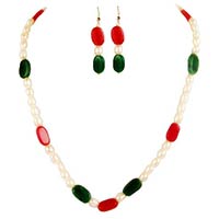 Under 899 Sets Pearls Necklace Earring Set