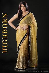 Moonlit Sand Dunes Exuberant Golden Beige Saree