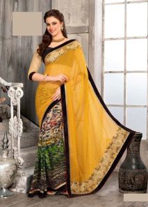 Yellow Multi Beautiful Saree