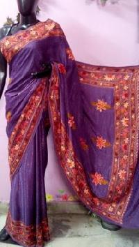 Embroidered Crepe Sarees