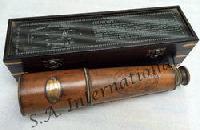 Nautical Brass Leather Telescope