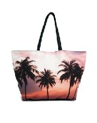 printed beach bag