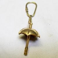 Brass Umbrella Keychain