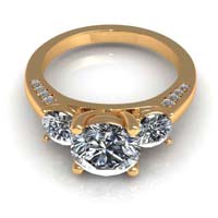 Diamond Solitaire Gold Rings Bands