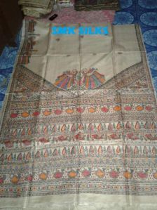 GHICHA TASAR MADHUBANI SILK SAREE