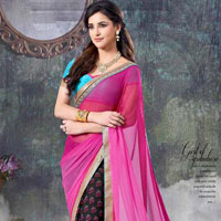 Georgette Half And Half Sarees