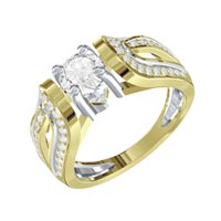 0.35 Ctw CZ Solitaire Stud Diamond Sterling silver ring