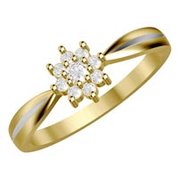 Shish Jewels  Simple Cz Diamond Stud Sterling silver ring