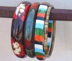 Multi-Colored Glass Bangles