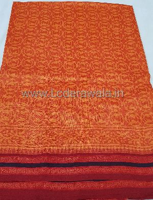 Bagru Dabu Print Vidharwa Silk Saree (With Blouse)