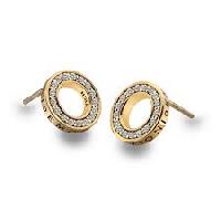 yellow gold plated earrings