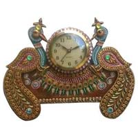 Fancy Peacock Wall Clock