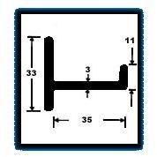 F Shaped Metal Sections