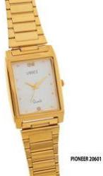 Mens Golden Chain Square Dial Watch