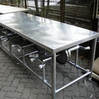 steel dining table