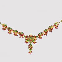 Ruby Emerald Necklace Set