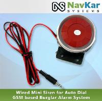 Wired Mini Siren for Auto - Dial GSM Based Burglar Alarm System