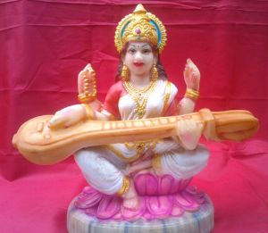 Marble Saraswati Maa Statue