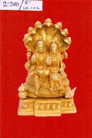 Brass Lakshmi Narayan Statue