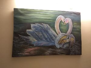 Swan Oil Painting