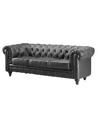 Unique Black Three Seater Sofa
