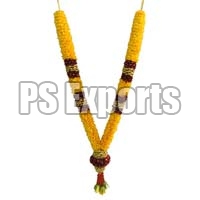 Yellow and Red Jasmine Flower Garland