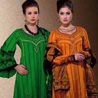 Stylish Printed Greeen Salwar Suit