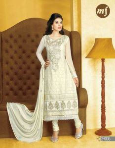 Traditional White Anarakali Suit