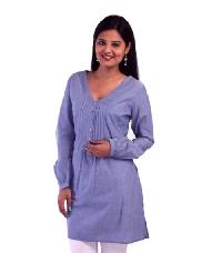 V Neck Cotton Kurti