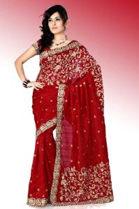 Maroon Bhagalpuri Pure Silk Saree with Unstitched Blouse