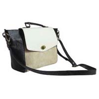 Ladies Monochrome Leather Handbag