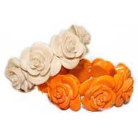 Resin Flower Bracelet Set