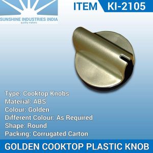 Round Shape Golden Cooktop Knob