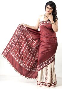 Hand Stiched Silk Saree