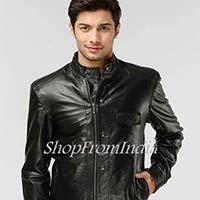 Solid Black Leather Jacket