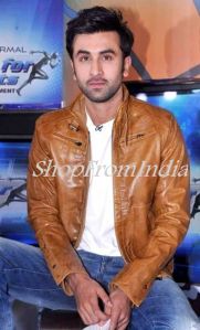 Star Ranbir Kapoor Brown Lamb Leather Jacket Blazer