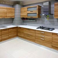Wooden Modular Kitchen Furniture