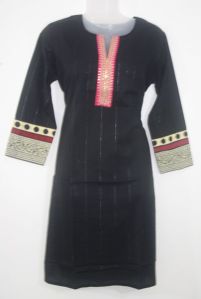 Dobby Fabric Kurti with Neck Style