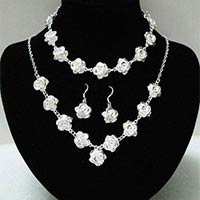 Silver Necklace Set