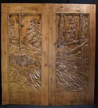 carved wooden door