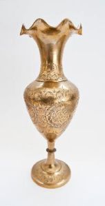 ornate brass vases