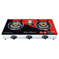 3 Burner Glass Top Gas Stove