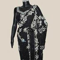 Black Color Chiffon Saree