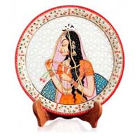 Marble Meenakari Plates