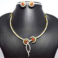 Thin a D Color Stone Necklace