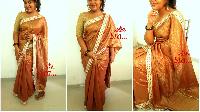 Golden Shimmer Designer Saree